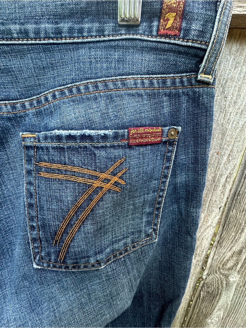 7 For All Mankind DOJO Wide Leg Made In The USA Vintage Y2K Denim Classic - Picture 10 of 16